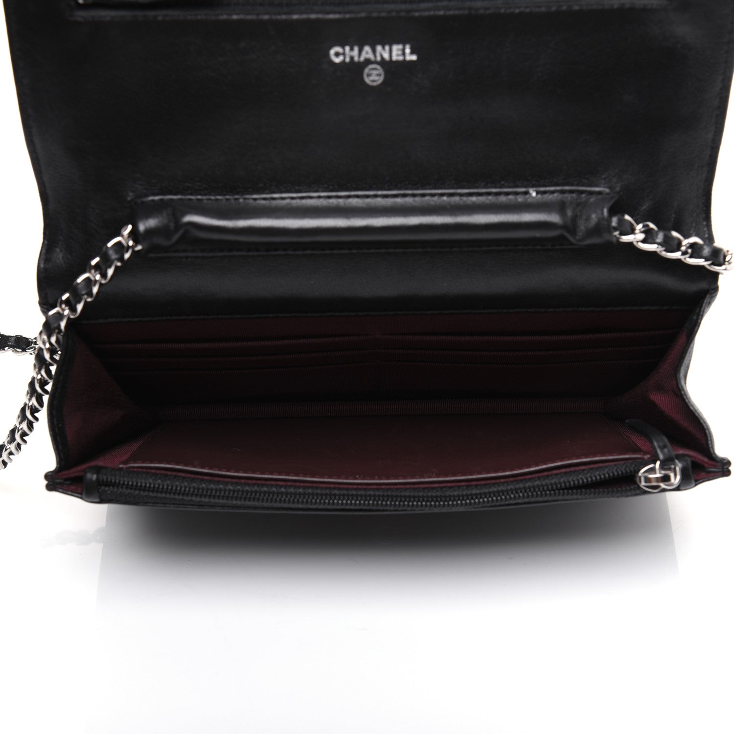 Chanel Lambskin Quilted Wallet On Chain WOC Black 5 of 17