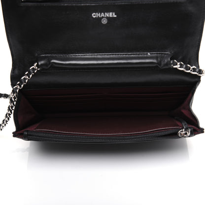 Chanel Lambskin Quilted Wallet On Chain WOC Black 5 of 17