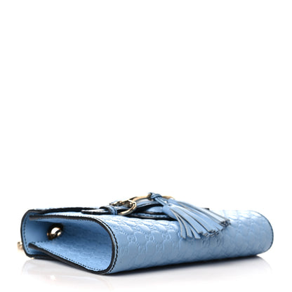 Gucci Soft Microguccissima Mini Emily Chain Shoulder Bag Mineral Blue 4 of 9