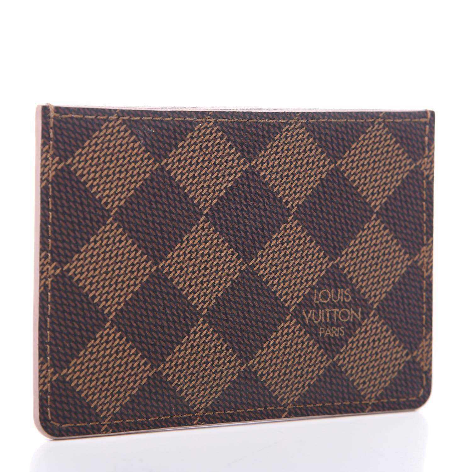 Louis Vuitton Damier Ebene Caissa Card Holder Rose Ballerine 2 of 7