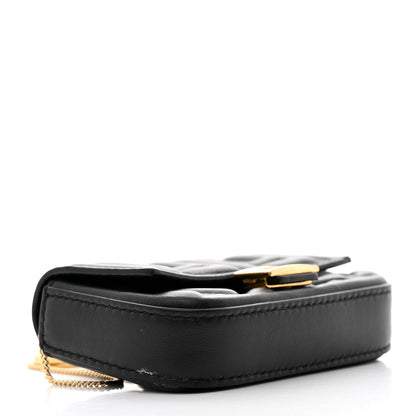 Fendi Nappa Matisse FF Embossed Nano Baguette Charm Black 4 of 8