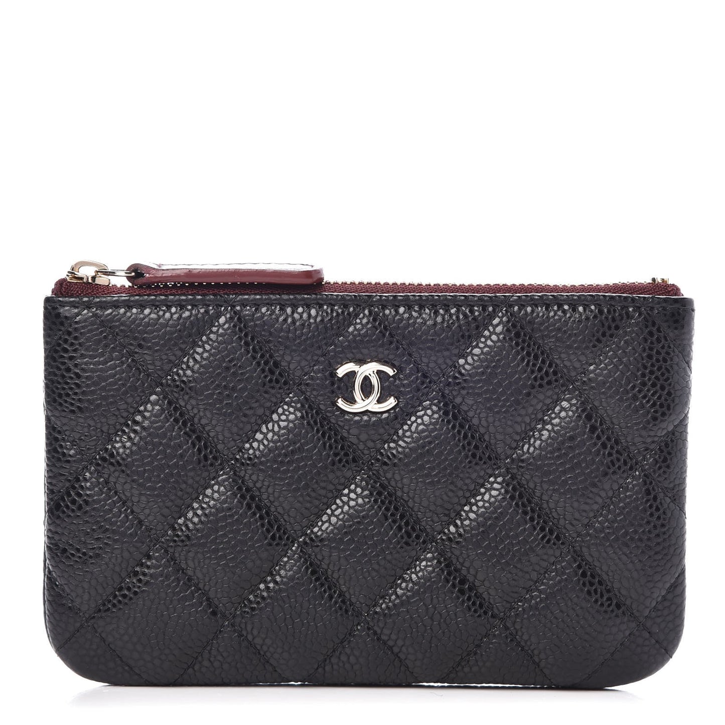 Caviar Quilted Small Cosmetic Case Black