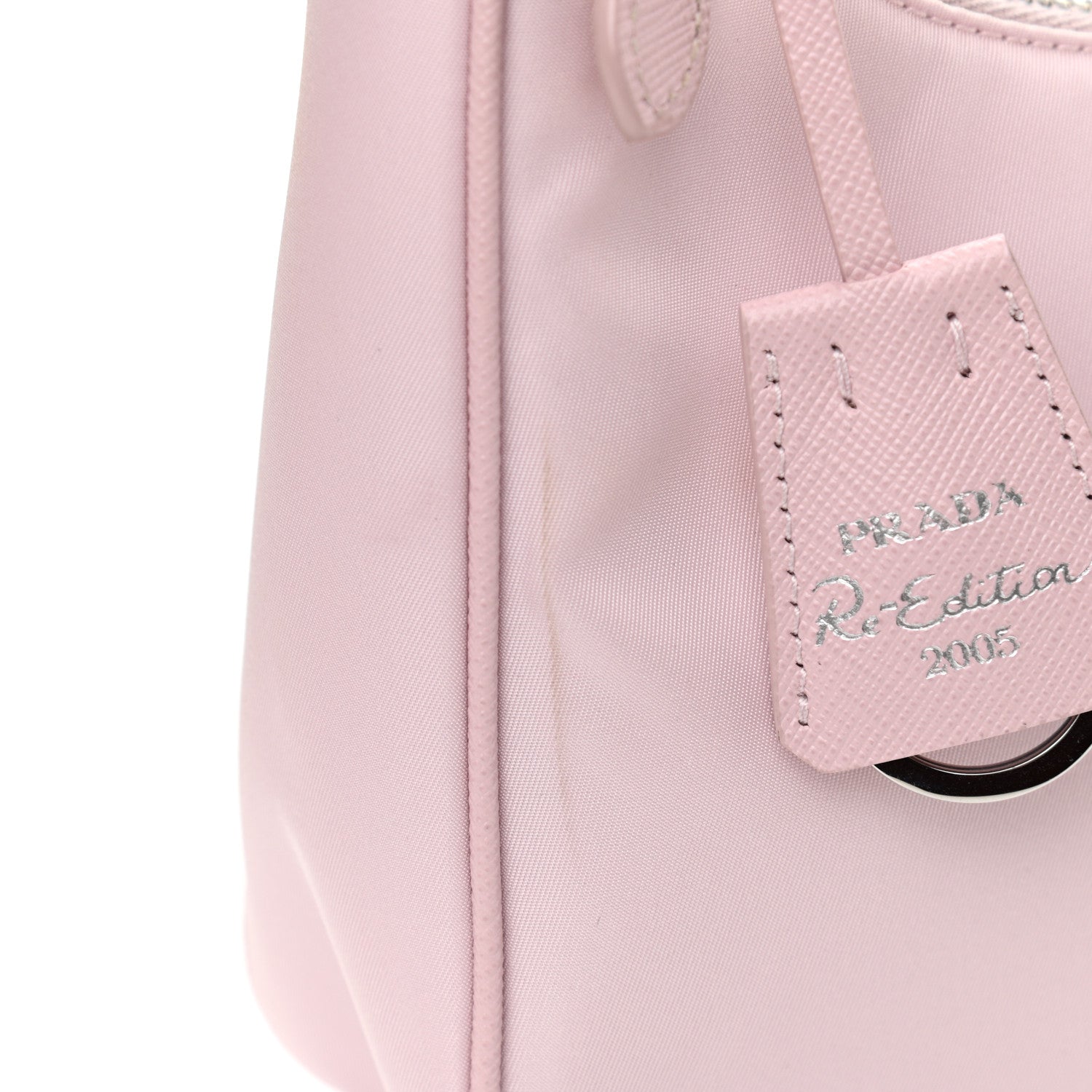 Prada Re-Nylon Saffiano Mini Re-Edition 2005 Bag Alabastro 12 of 12