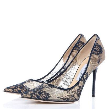 Jimmy Choo Lace Abel Pump 39.5 Navy 3 of 9