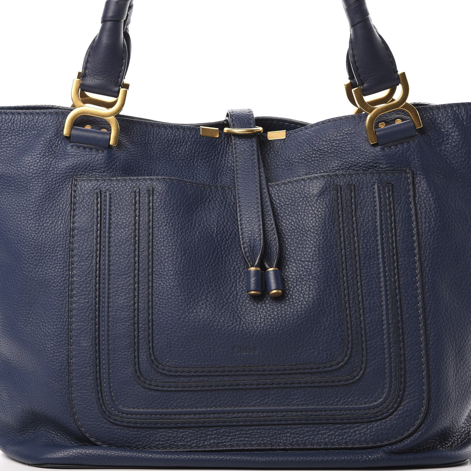Chloe Calfskin Large New Marcie Tote Royal Navy 8 of 11