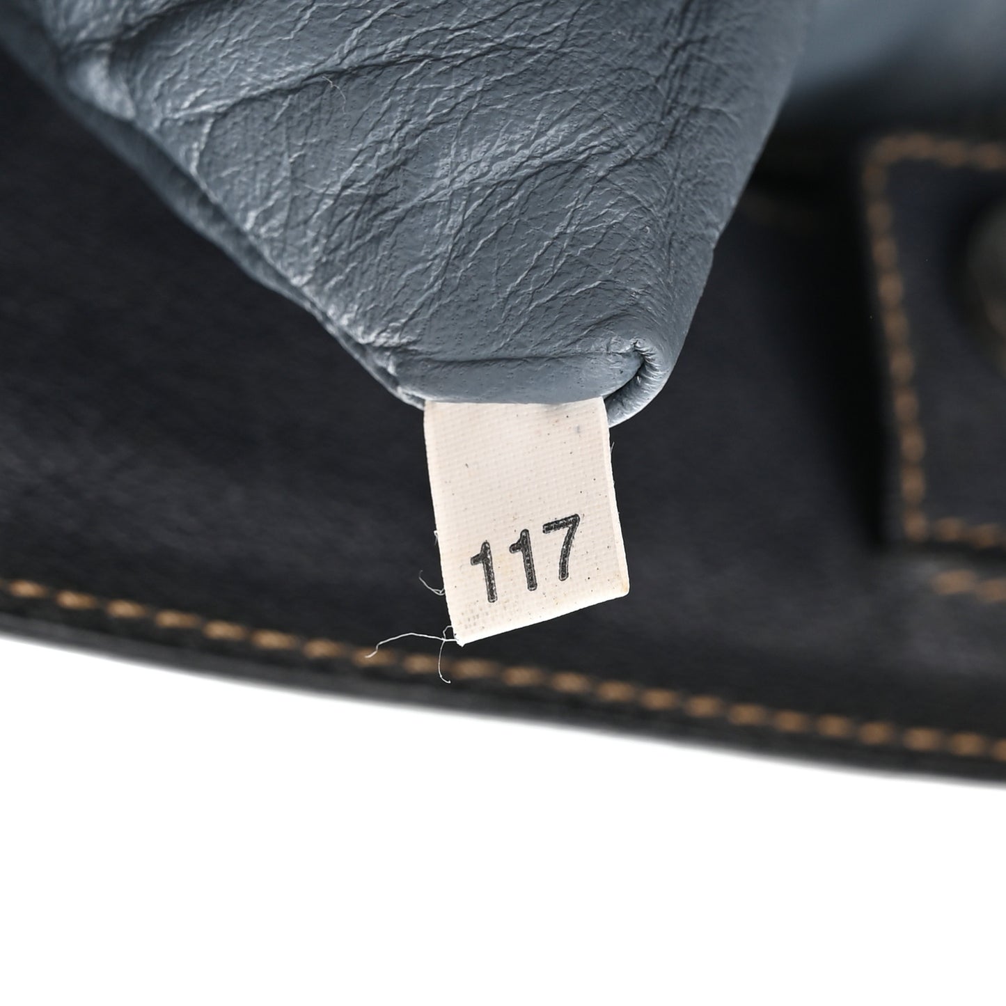 Vitello Soft Shopping Satchel Denim