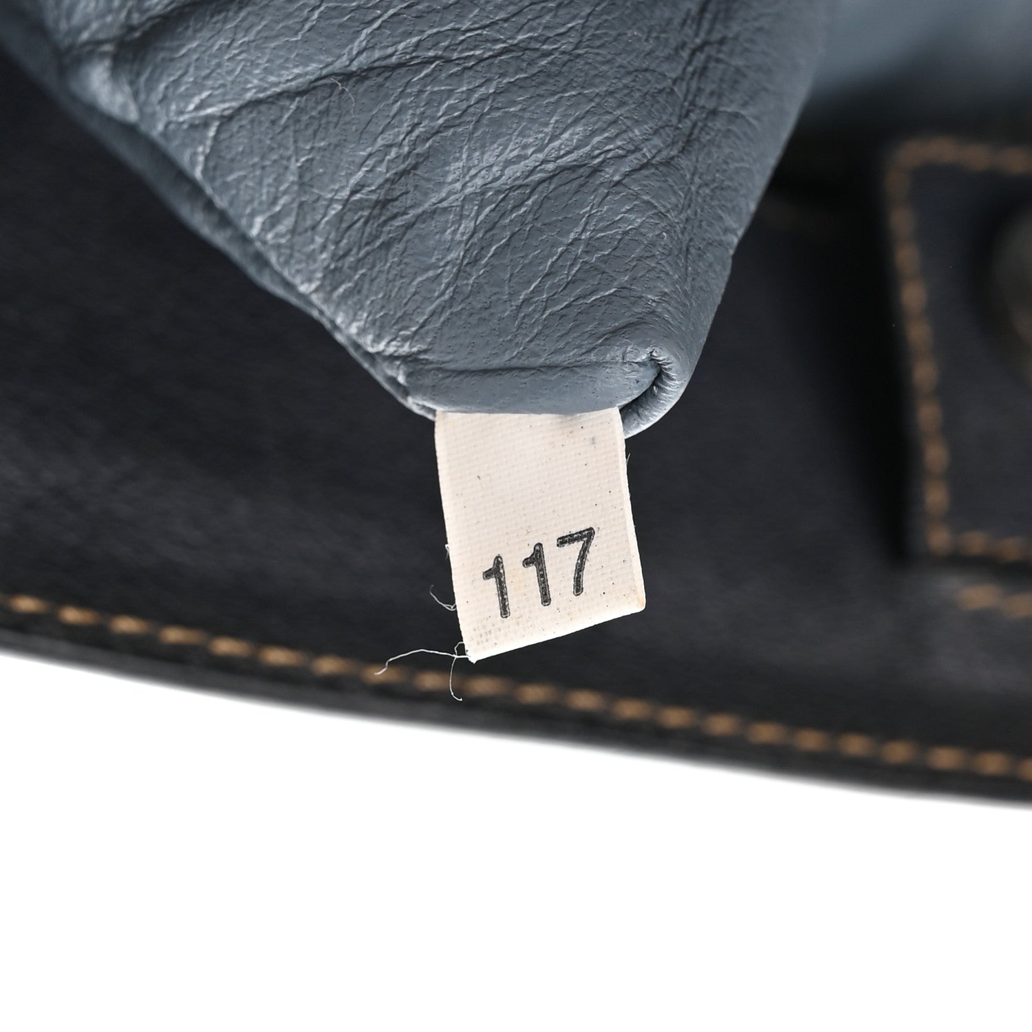 Prada Vitello Soft Shopping Satchel Denim 7 of 10