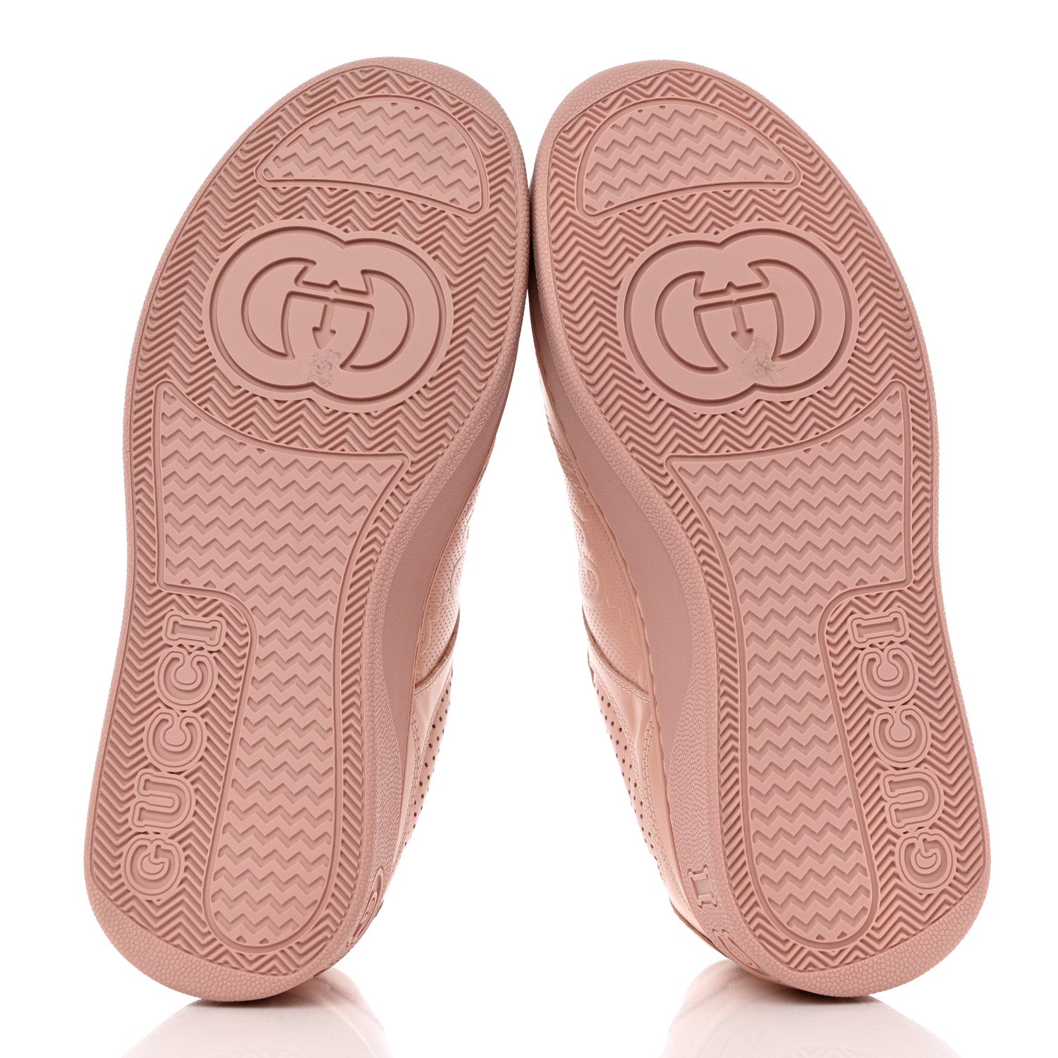 Gucci Calfskin GG Tennis Embossed Womens Platform 55mm Sneakers 36 Powder Pink 5 of 9
