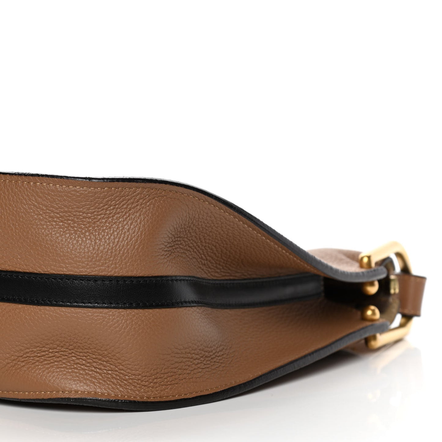 Grained Calfskin Small Hayley Hobo Nut