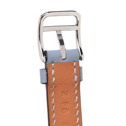 Hermes Swift 41mm Apple Watch Attelage Double Tour Band Bleu Lin 6 of 8
