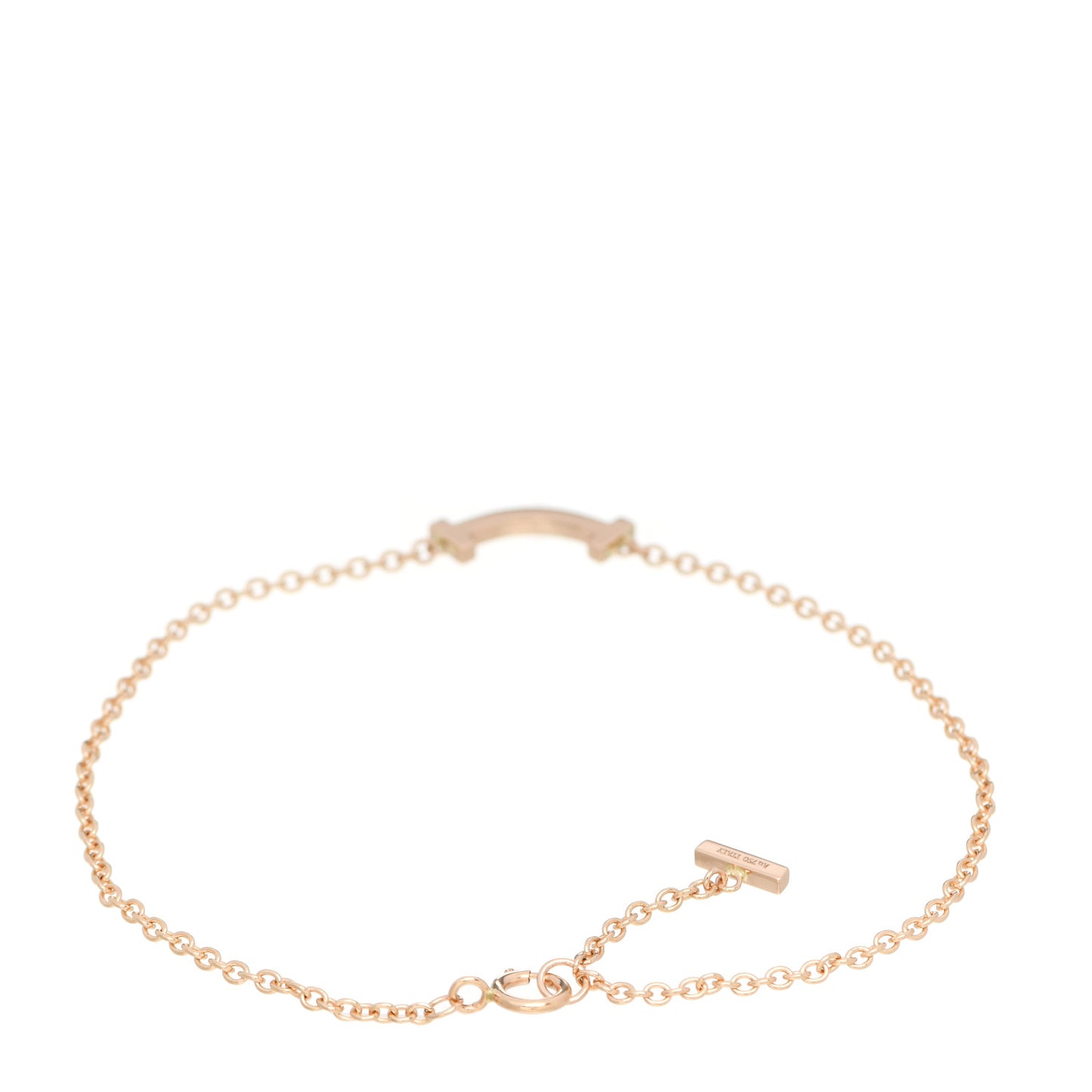 18K Rose Gold Mini T Smile Bracelet