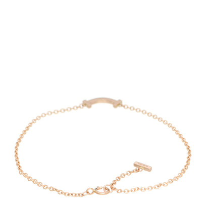 Tiffany 18K Rose Gold Mini T Smile Bracelet 2 of 4