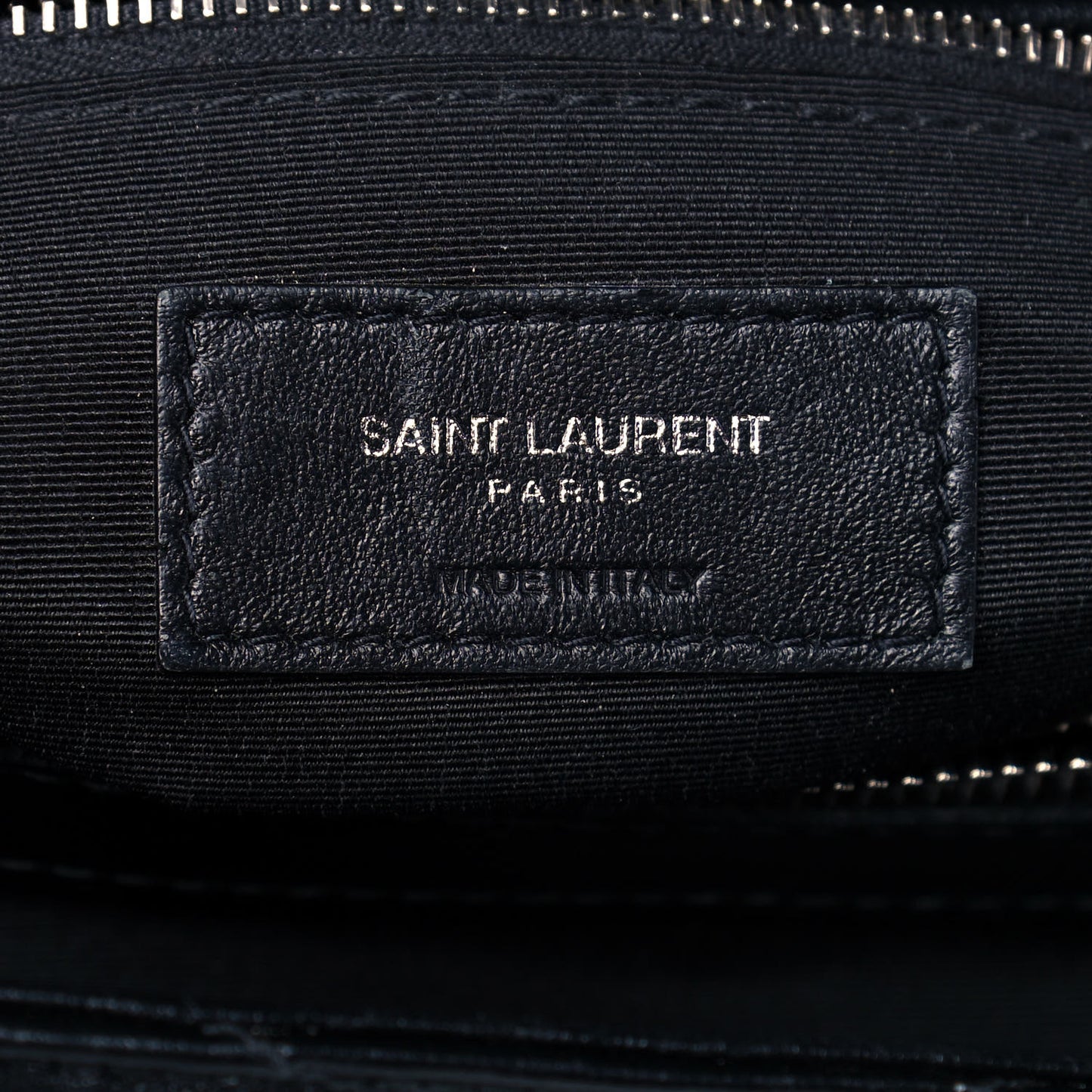 Calfskin Y Quilted Monogram Medium Loulou Chain Satchel Black