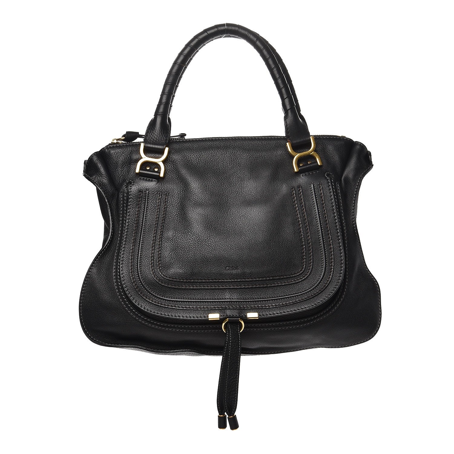 Chloe Calfskin Large Marcie Satchel Black 1 of 9