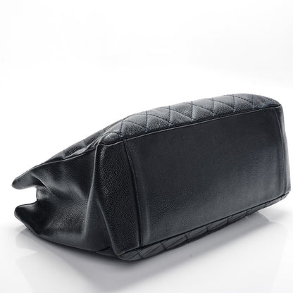 Chanel Caviar Quilted Grand Shopping Tote GST Dark Navy Blue 4 of 12