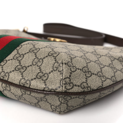 Gucci GG Supreme Monogram Web Small Ophidia Half Moon Hobo Brown 9 of 9