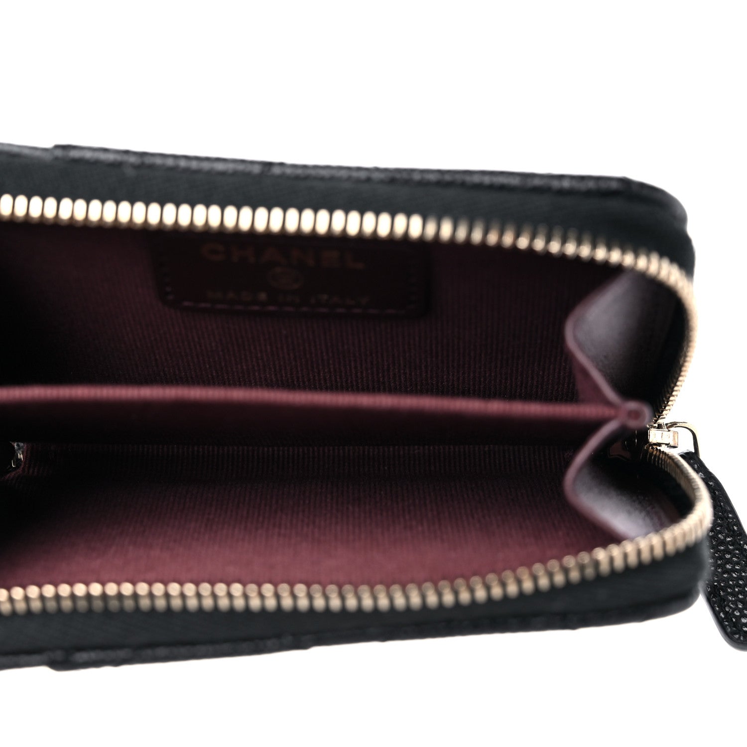 Chanel Caviar Quilted Zip Card Holder Black 5 of 8