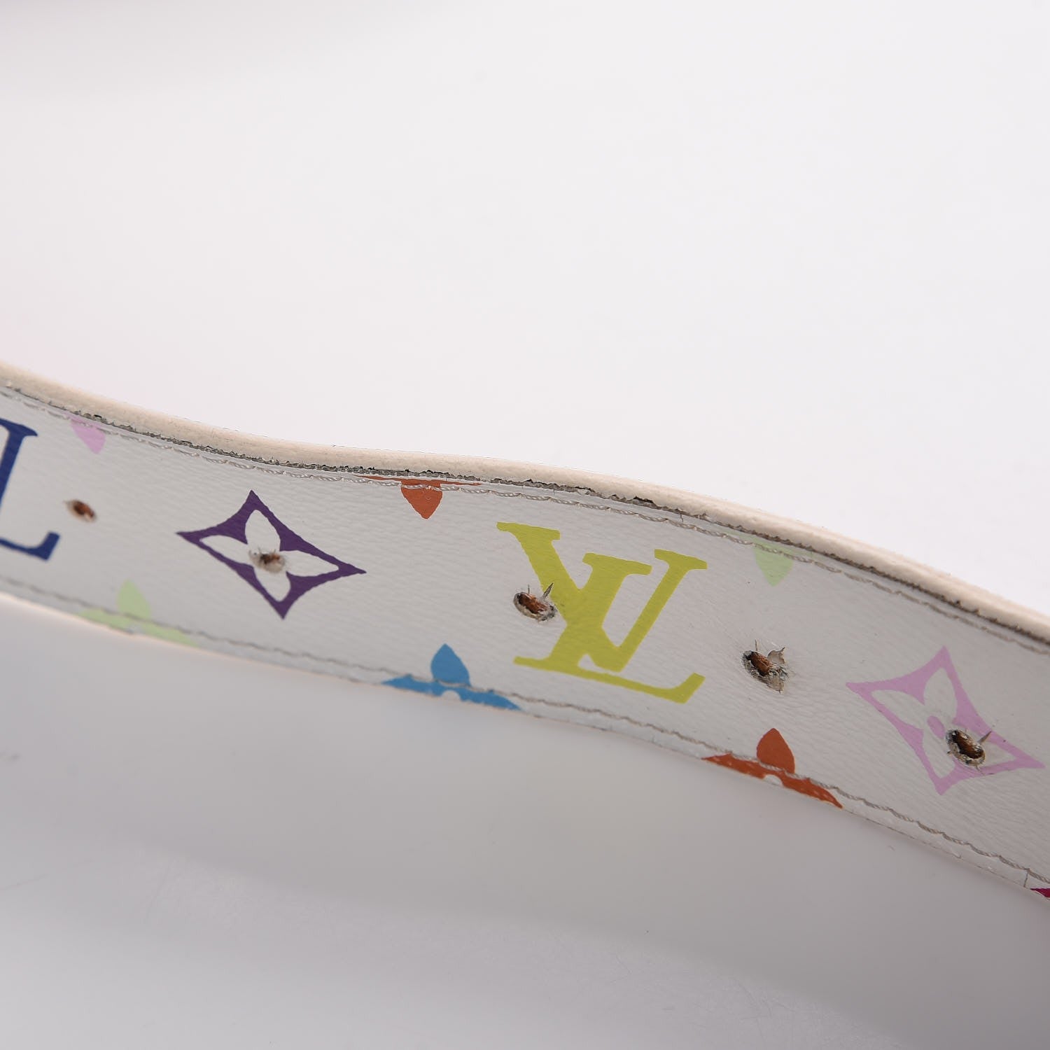 Louis Vuitton Monogram Multicolor Trunks and Bags Belt 90 36 White 9 of 9