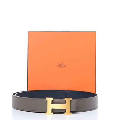 Hermes Epsom 32mm H Belt 90 Etain Bleu Saphir 7 of 7
