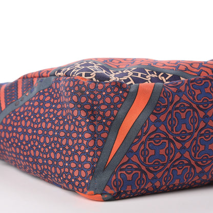 Hermes Silk Carre en Cravates Fourbi 20 PM Pouch Ocean Bleu 12 of 14