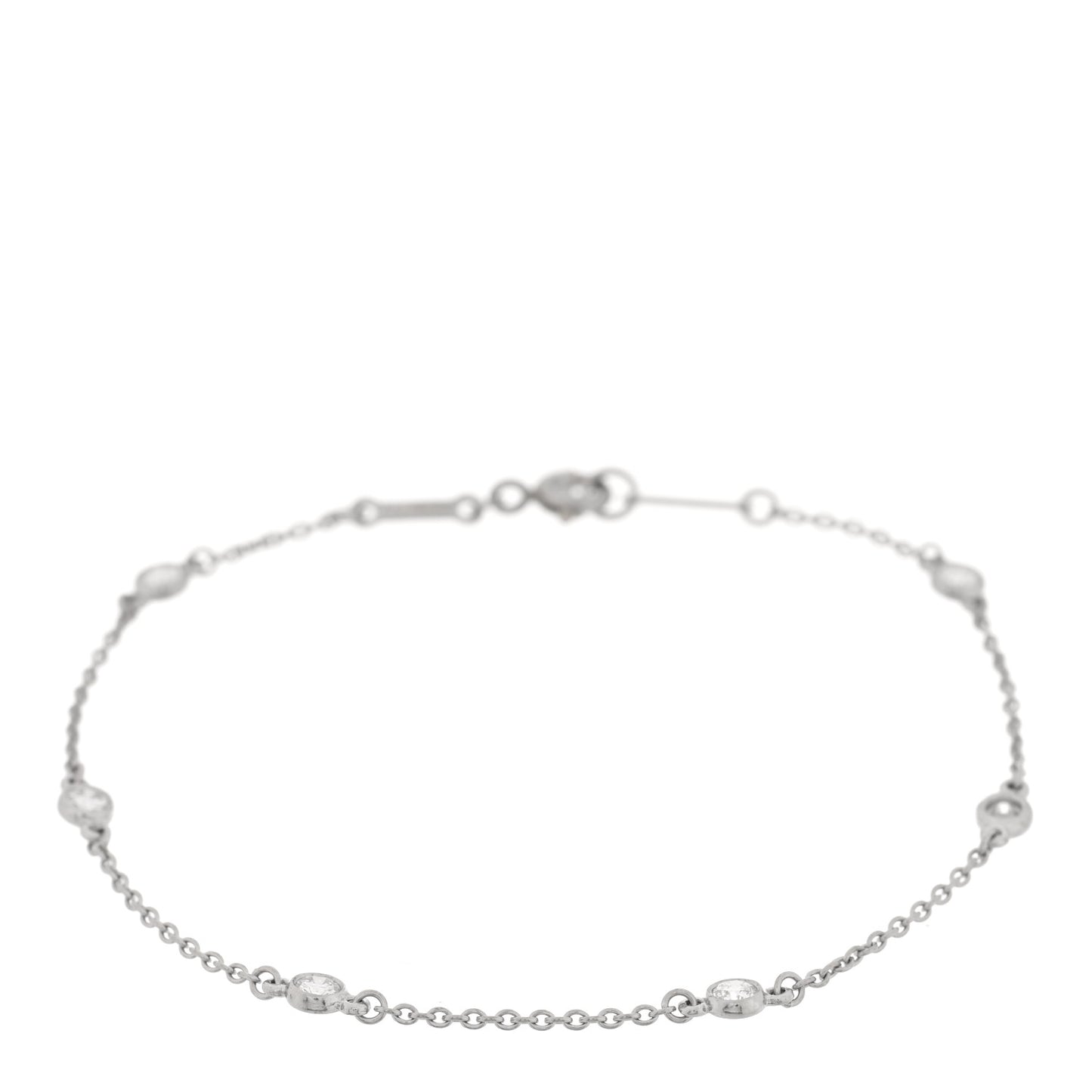 Platinum Diamond .30ctw Elsa Peretti Diamonds by the Yard Station Bracelet