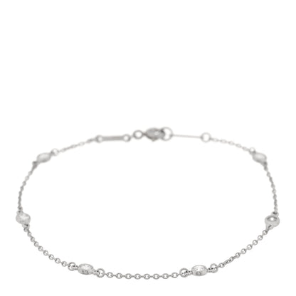 Tiffany Platinum Diamond .30ctw Elsa Peretti Diamonds by the Yard Station Bracelet 1 of 4