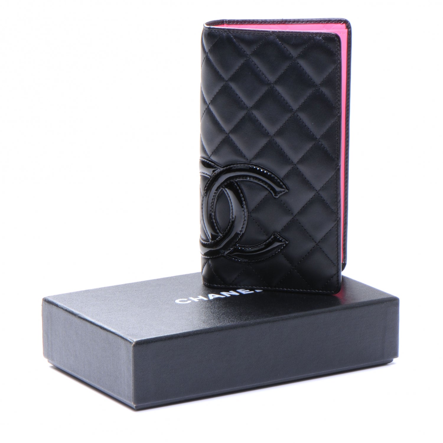 Chanel Calfskin Quilted Cambon Yen Wallet Black 8 of 9