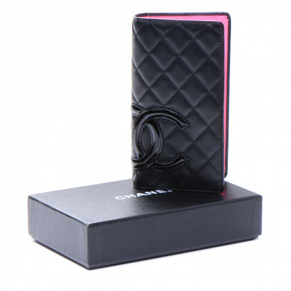 Chanel Calfskin Quilted Cambon Yen Wallet Black 8 of 9