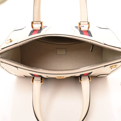 Gucci Koi Calfskin Medium Bauletto Duffle Top Handle Bag White 7 of 10