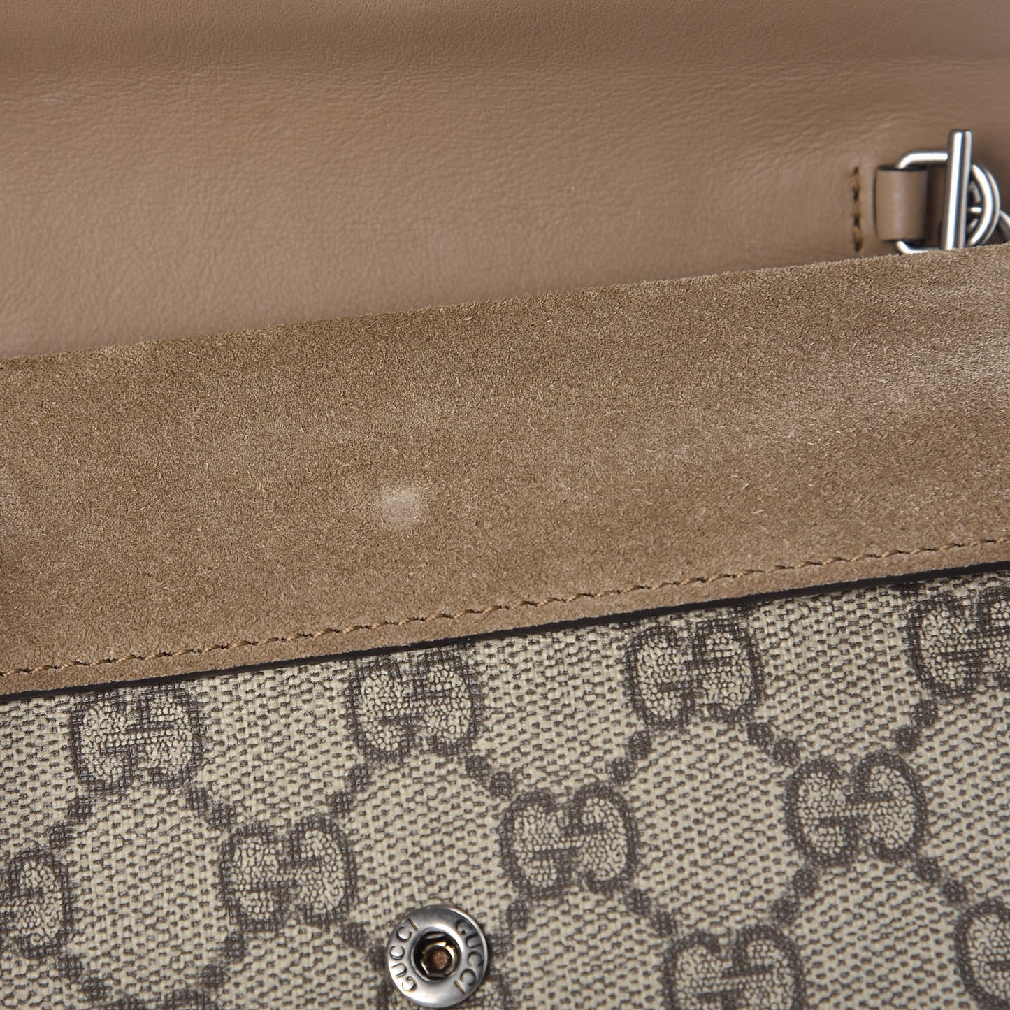 GG Supreme Monogram Super Mini Dionysus Shoulder Bag Taupe
