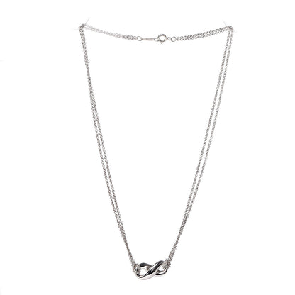 Tiffany Sterling Silver Figure 8 Pendant Necklace 3 of 5