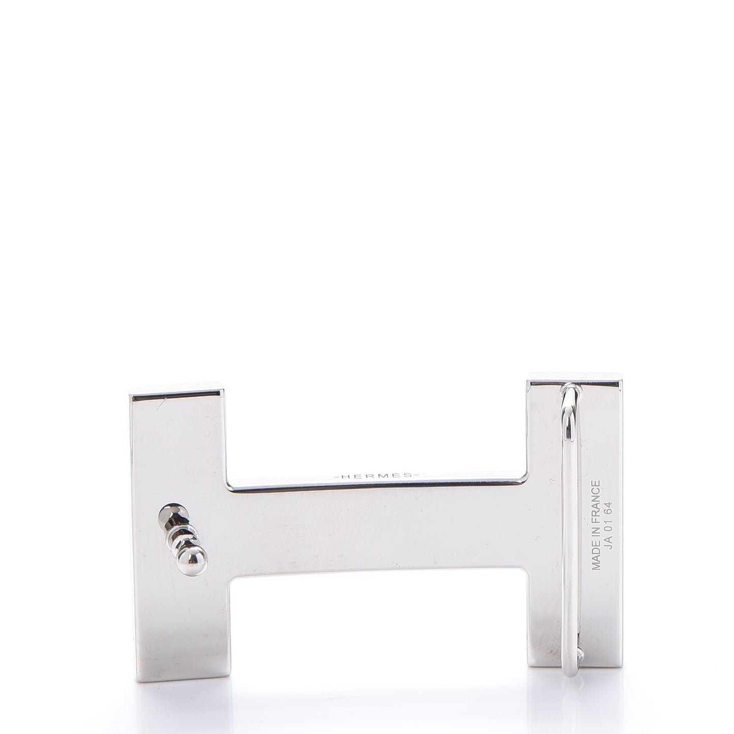 Brushed Palladium 32mm Quizz H Belt Buckle