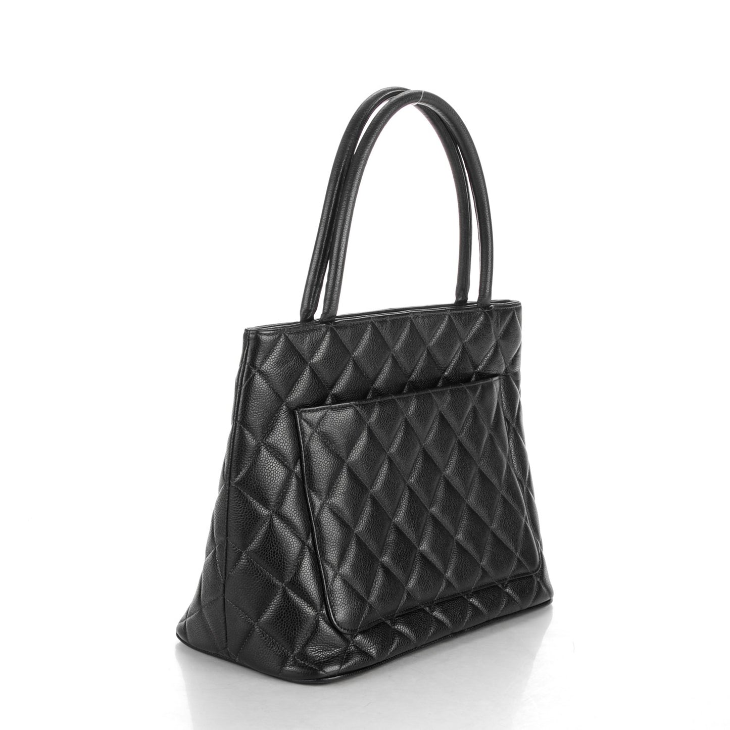 Caviar Quilted Medallion Tote Black