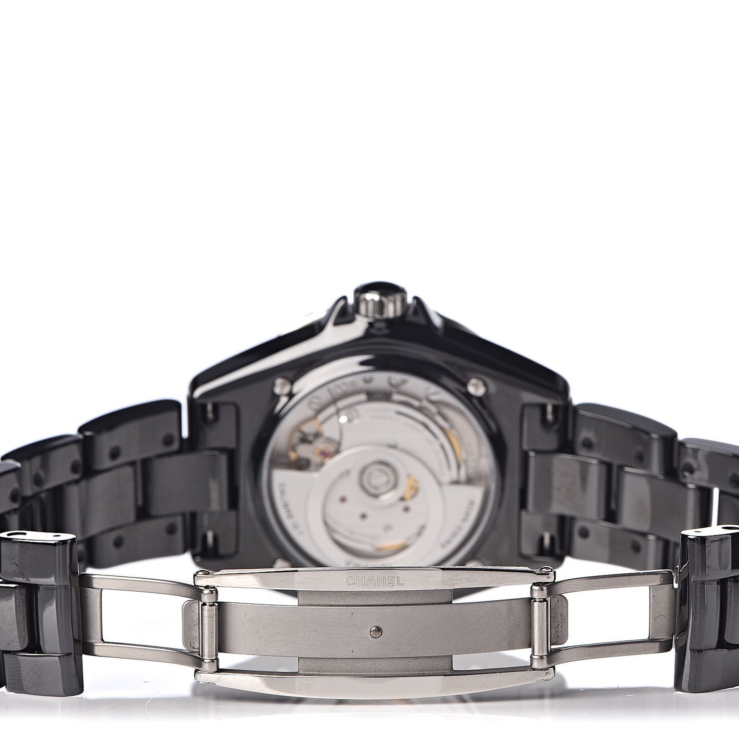 Stainless Steel Ceramic Diamond 38mm J12 Automatic Watch Black