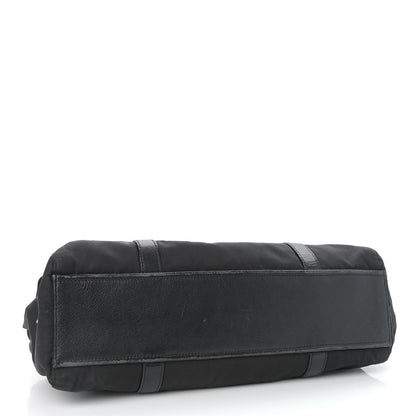 Prada Tessuto Nylon Calfskin Shoulder Bag Black 4 of 9