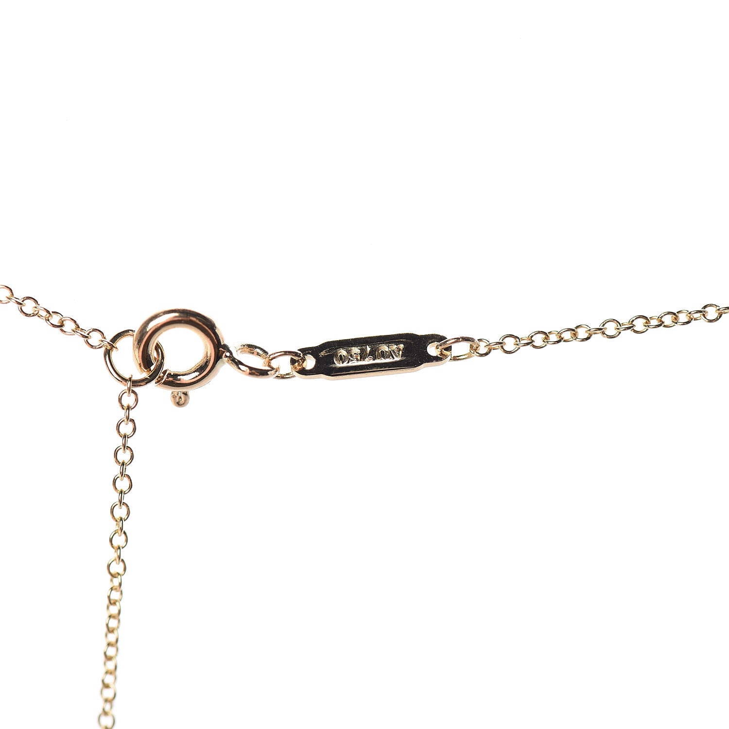 Tiffany 18K Yellow Gold Small T Smile Pendant Necklace 6 of 7