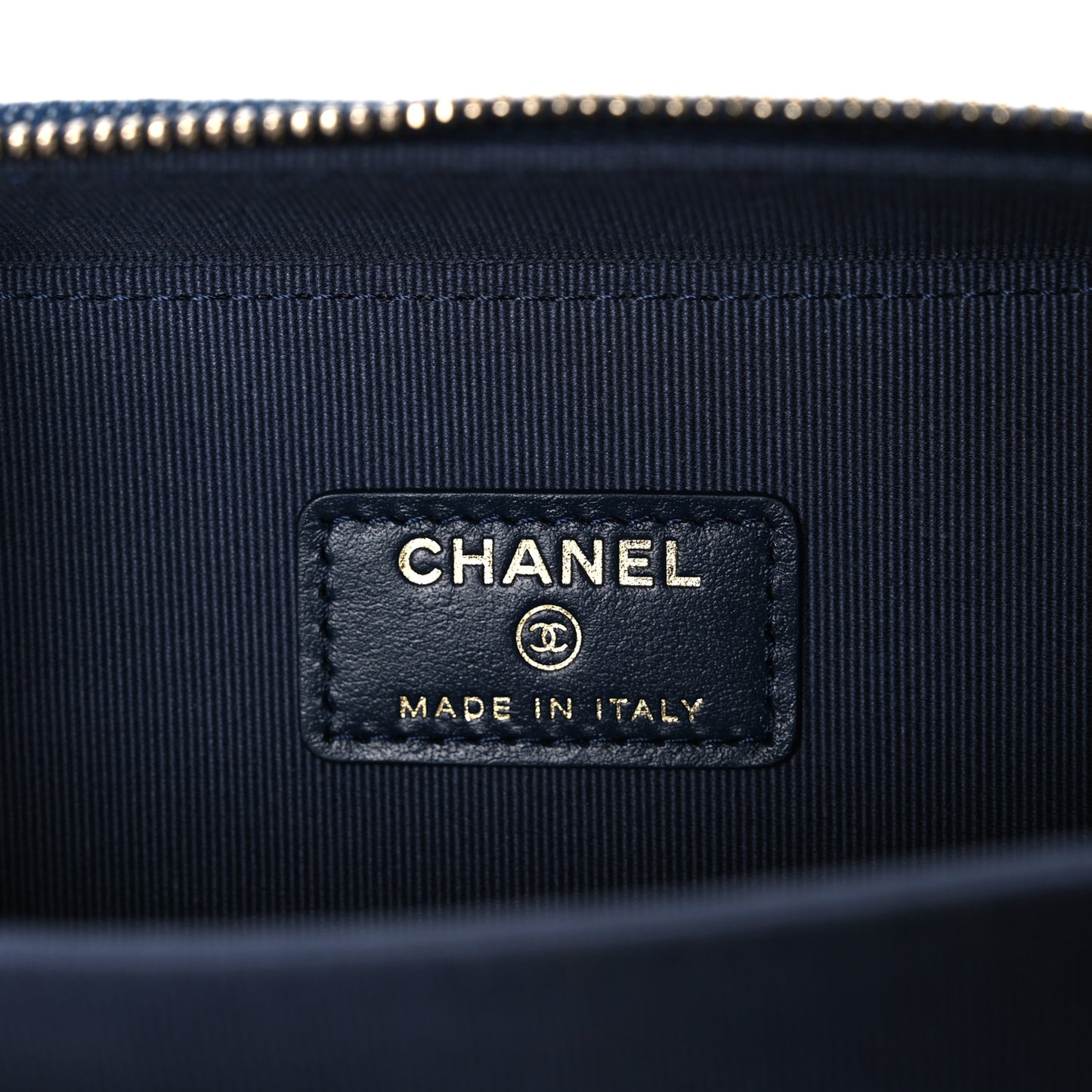 Printed Denim CC Camera Case Blue