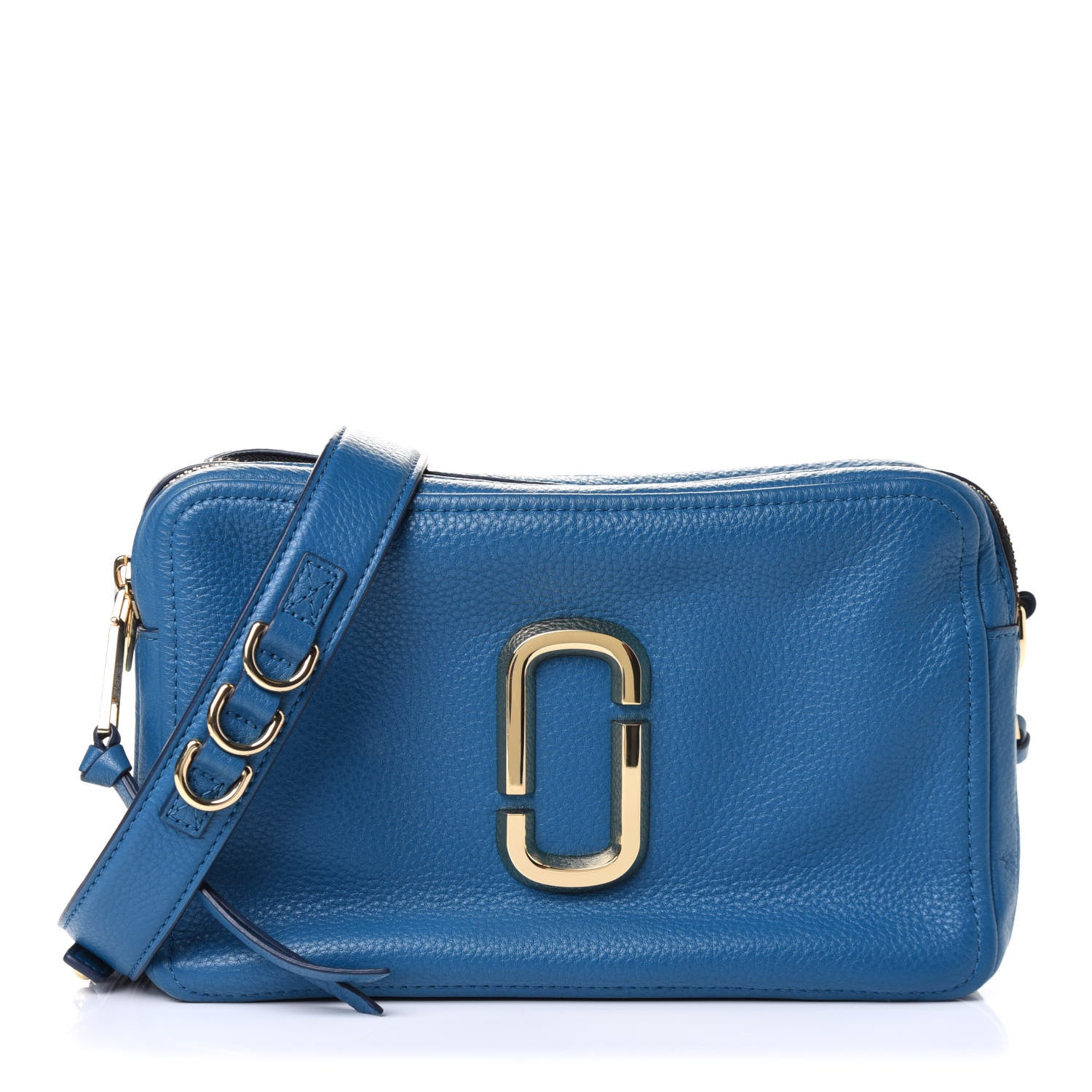 Marc Jacobs Supple Natural Grain Calfskin The Softshot 21 Bag Blue Monday 1 of 4