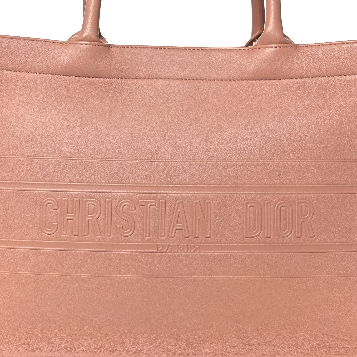 Christian Dior Calfskin Embossed Medium Book Tote Rose de Vents 8 of 16
