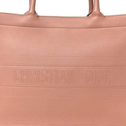 Christian Dior Calfskin Embossed Medium Book Tote Rose de Vents 8 of 16