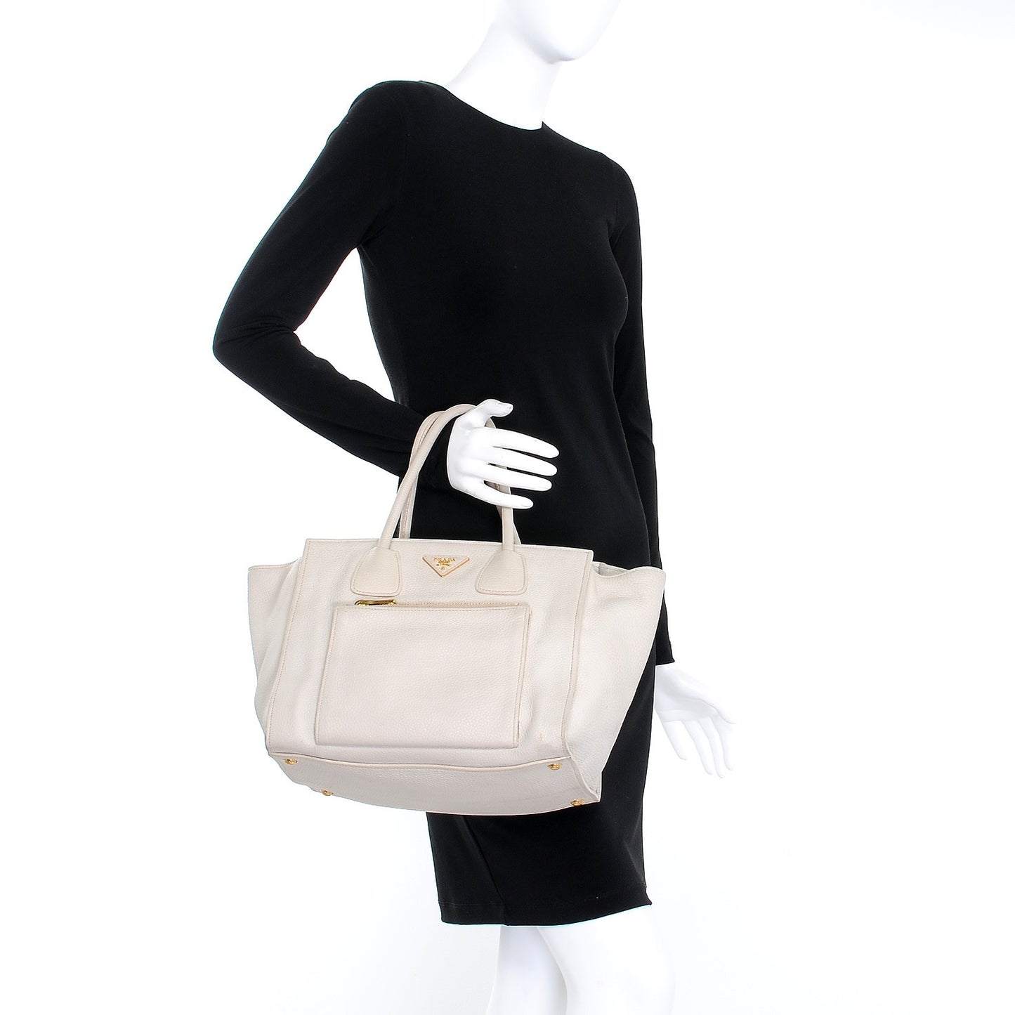 Vitello Daino Shopping Tote Talco