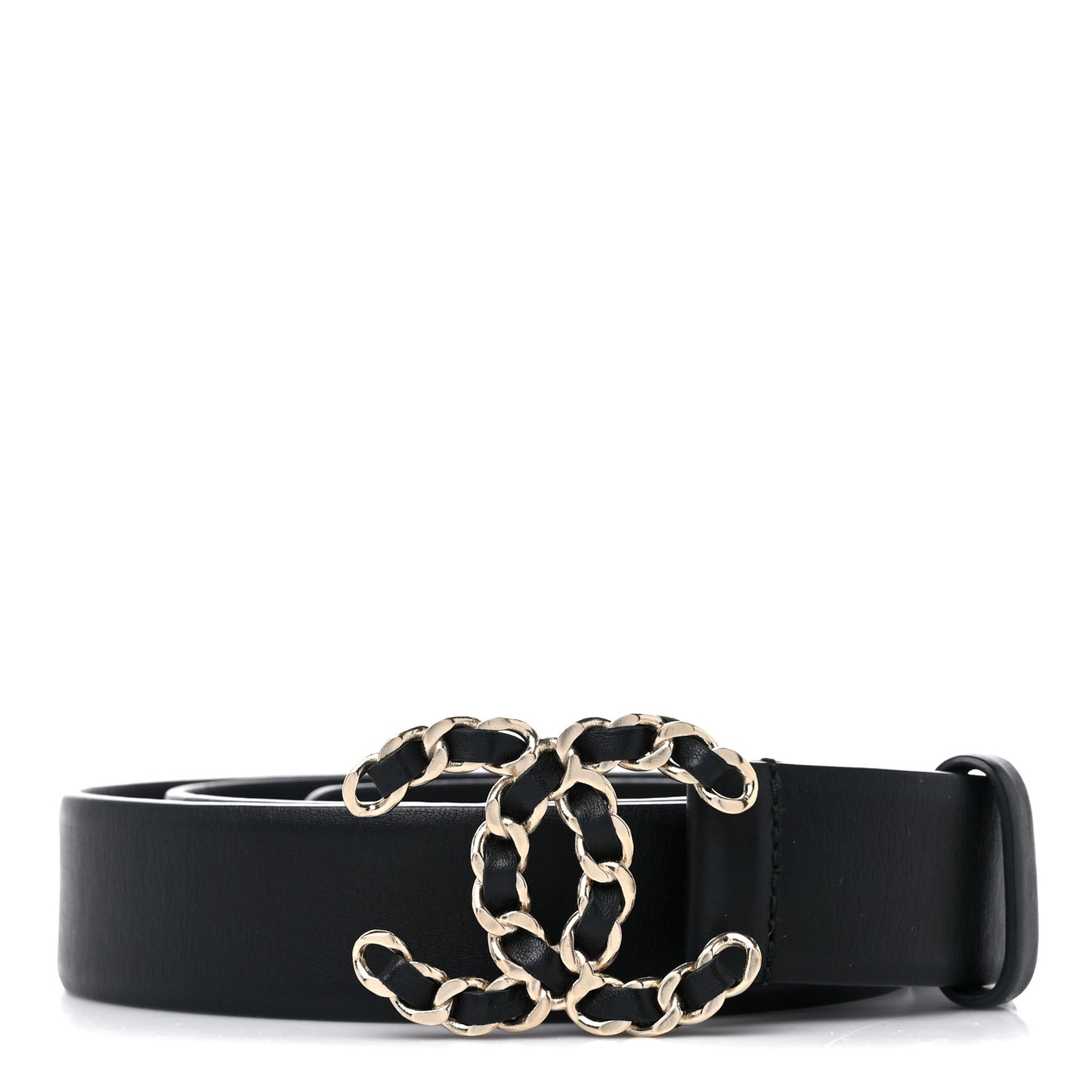 Lambskin CC Chain Belt 85 34 Black