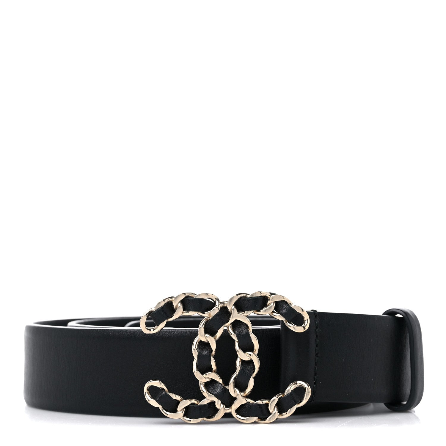Chanel Lambskin CC Chain Belt 85 34 Black 1 of 4