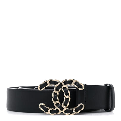Chanel Lambskin CC Chain Belt 85 34 Black 1 of 4