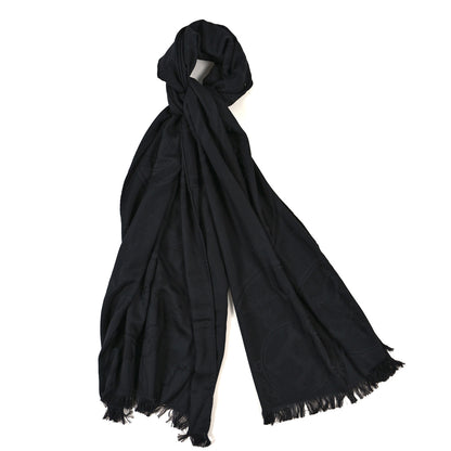 Hermes Cashmere Silk New Libris Stole Black 1 of 3