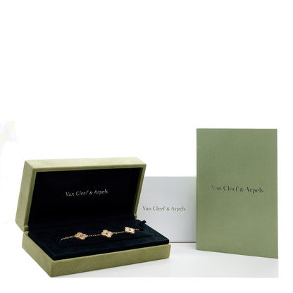 Van Cleef & Arpels 18K Yellow Gold 5 Motifs Vintage Alhambra Bracelet 5 of 5