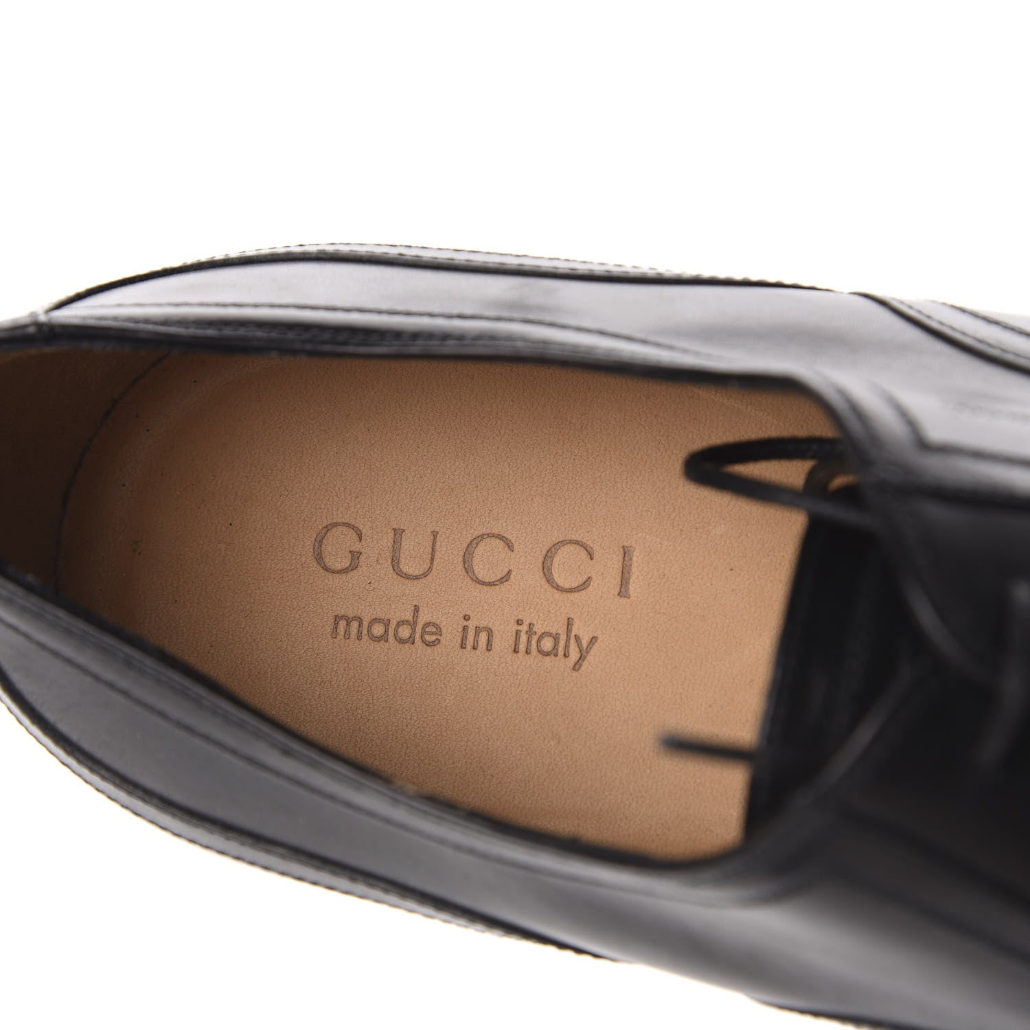 Gucci Calfskin Mens Wingtip Oxford Loafers 9 Black 7 of 11