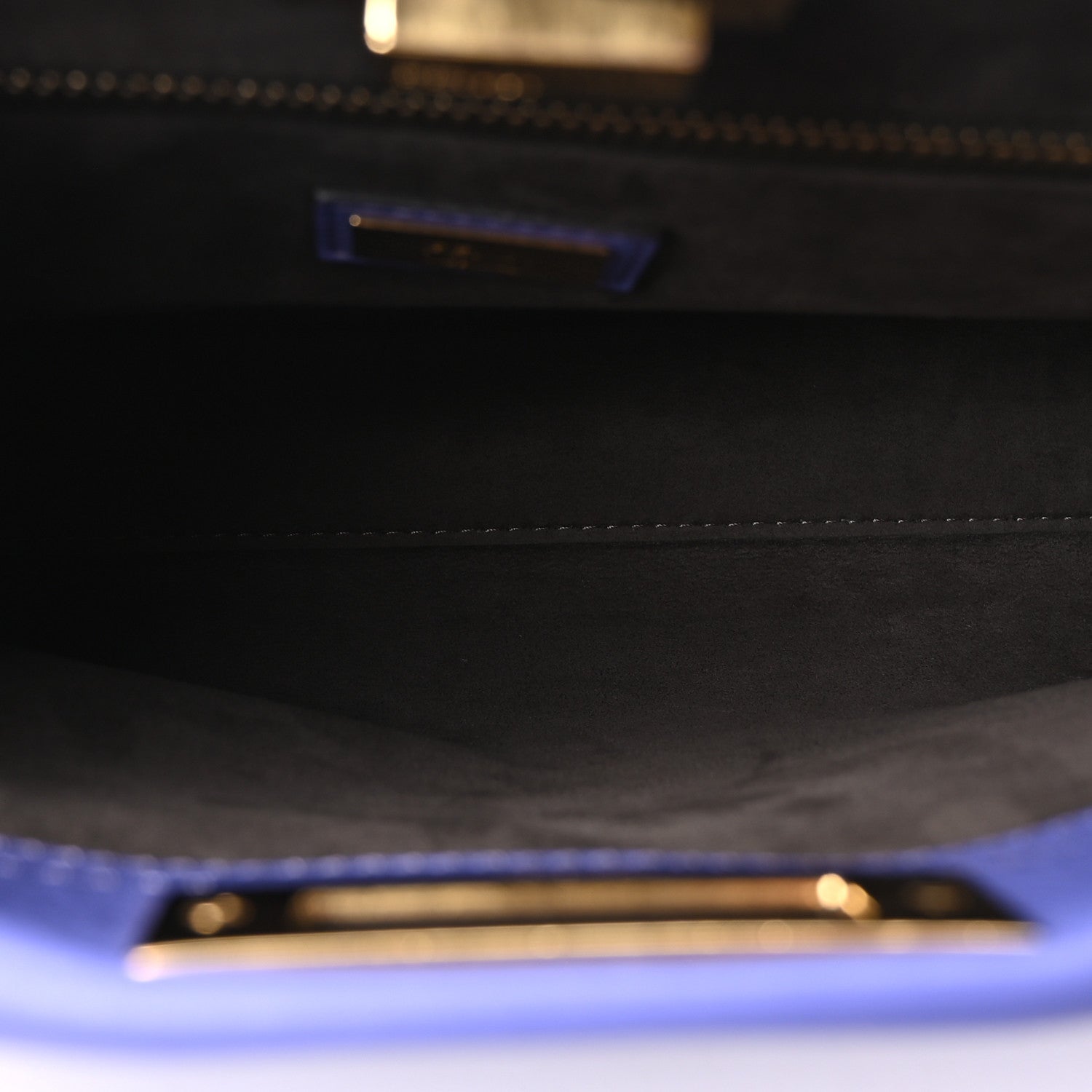 Fendi Vitello Seta Medium Peekaboo Iconic Satchel Viola Cassis 5 of 10