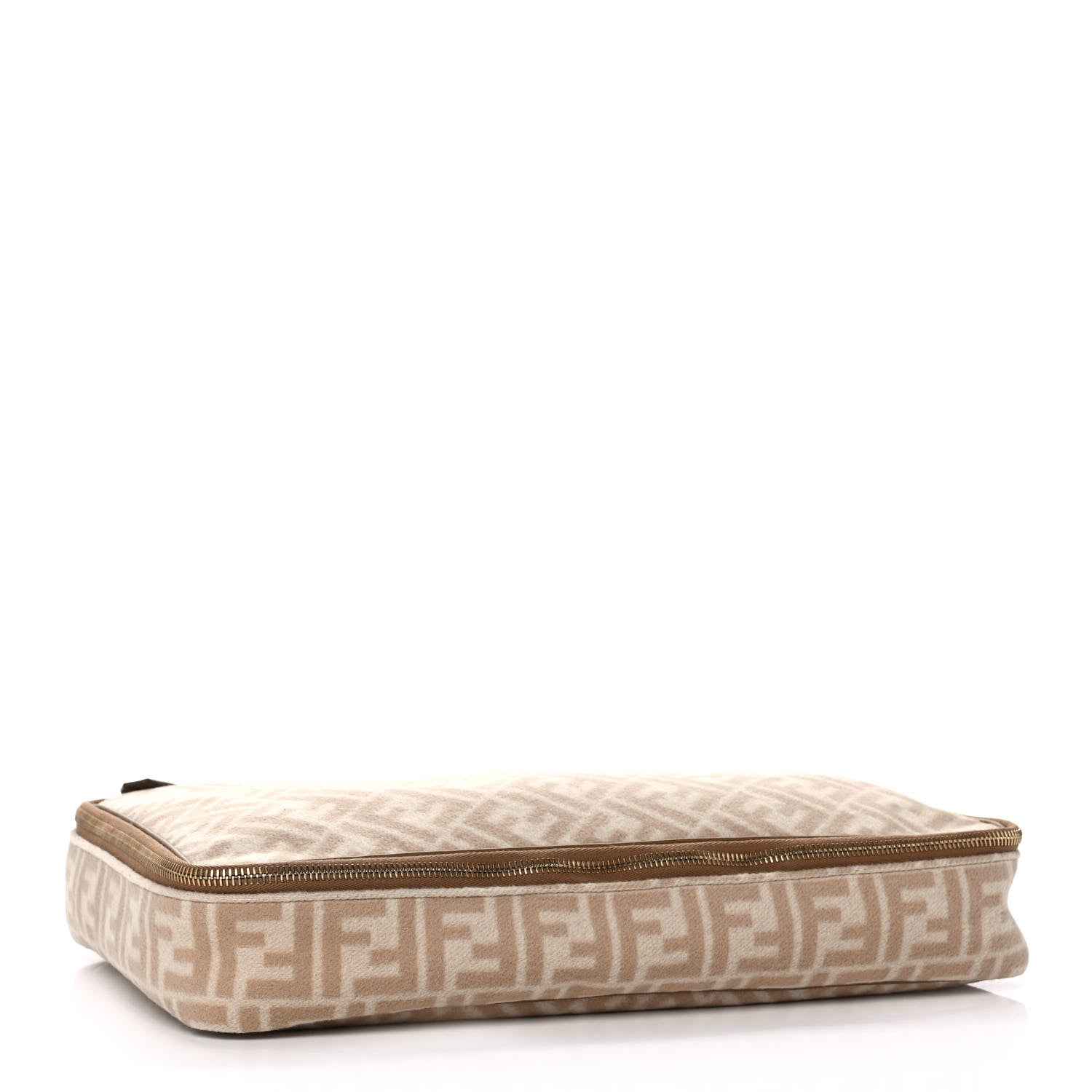Fendi Wool FF 1974 Organizer Beige Cammello Sand 4 of 11