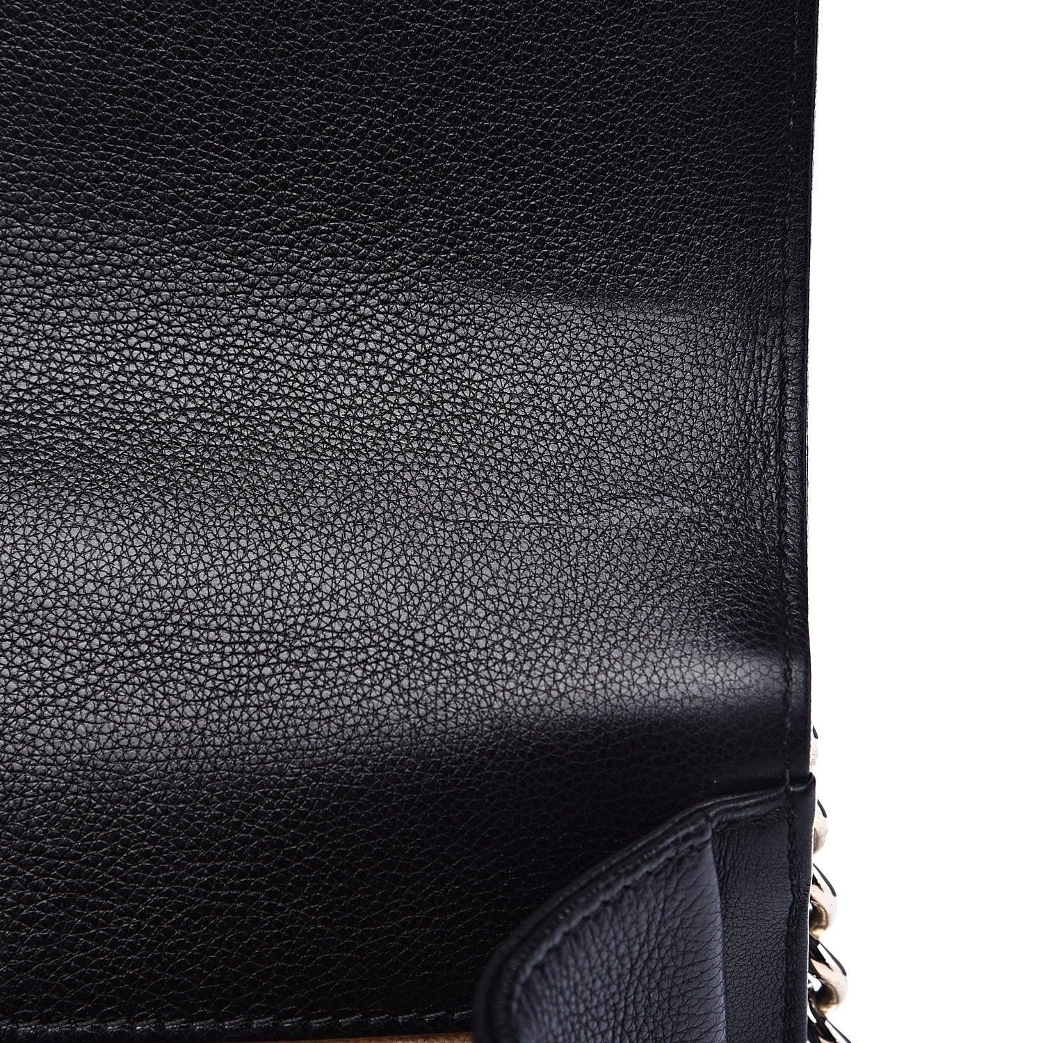Chanel Grained Calfskin Quilted Medium Label Click Flap Bag Black 10 of 15